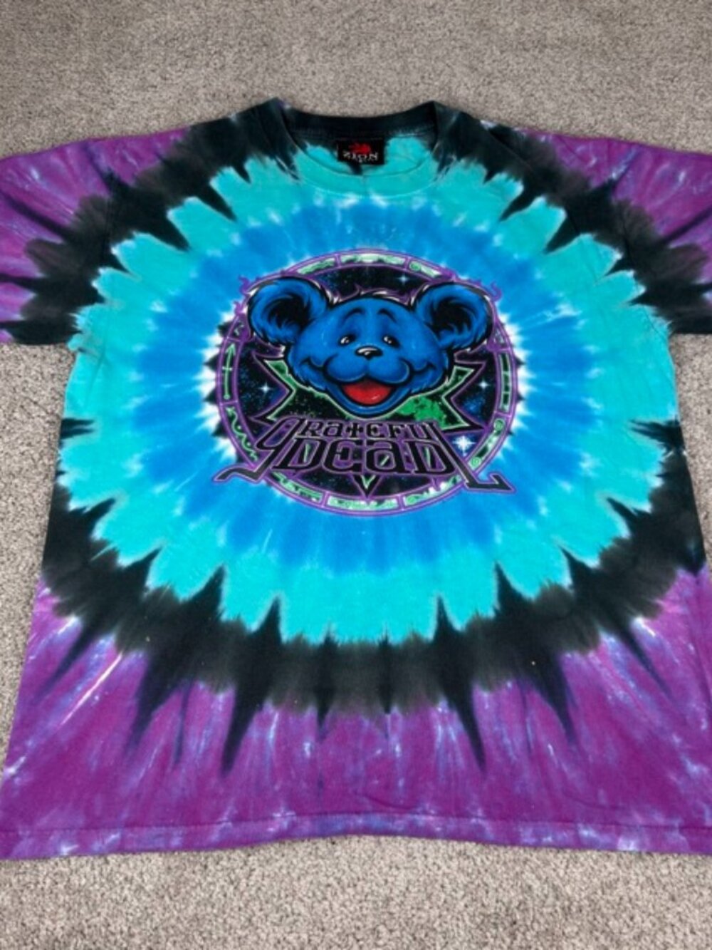 Vintage Grateful Dead Shirt Mens Medium Tie Dye Dancing Bear Zion Rootswear